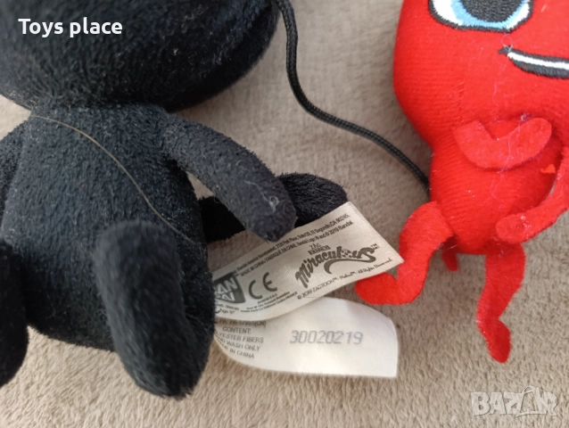 Плюшена играчка Plagg, Miraculous, талисмани Калинката и черния котарак , снимка 3 - Плюшени играчки - 52232568