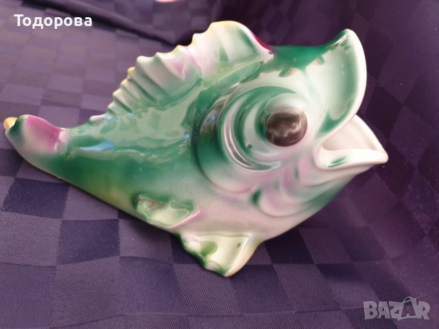 Голяма порцеланова фигура на риба-Изида , снимка 6 - Антикварни и старинни предмети - 41748693