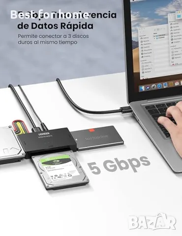 UGREEN USB IDE адаптер-достъп до 3 устройства едновременно, снимка 4 - UPS захранвания - 49650376