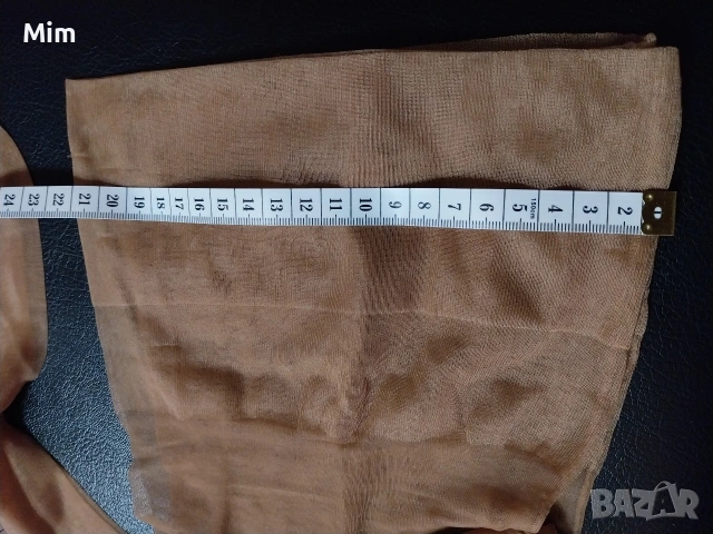 Дамски чорапи  с ръб за жартиери,цвят телесен голям размер , снимка 5 - Бельо - 53171306