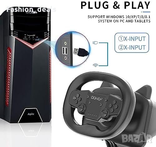 Нов Безжичен волан Race Games Wheel за Nintendo Switch Android iOS, снимка 8 - Аксесоари - 42323582