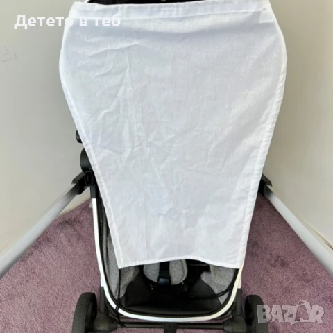 Тента за бебешка количка бяла, снимка 1