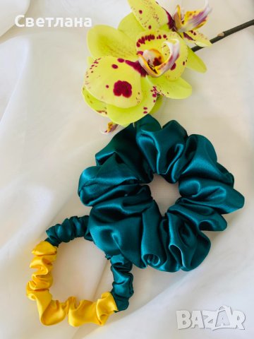 Сатенени скрънчита на едро и дребно - 45 десена, снимка 18 - Аксесоари за коса - 41501335