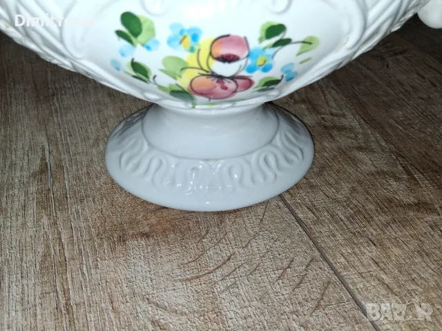 Vecchia Bassano декоративна купа/бонбониера/фруктиера/цветарник, снимка 13 - Антикварни и старинни предмети - 48857202