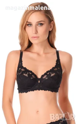 SIeLEI 85C,80D черен сутиен мека чашка с банели Сиелей сутиени меки чашки големи размери , снимка 1