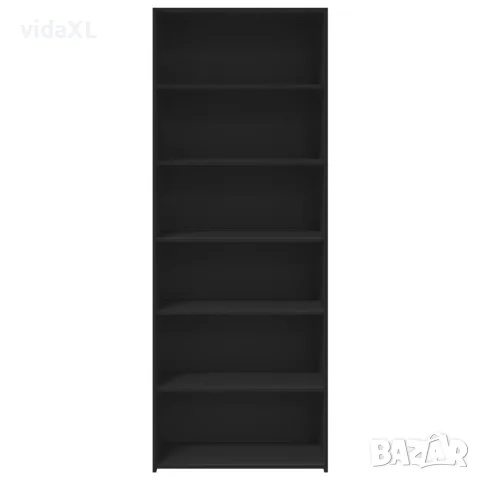 vidaXL Висок шкаф, черен, 70x41x185 см, инженерно дърво, снимка 4 - Бюфети - 56146902