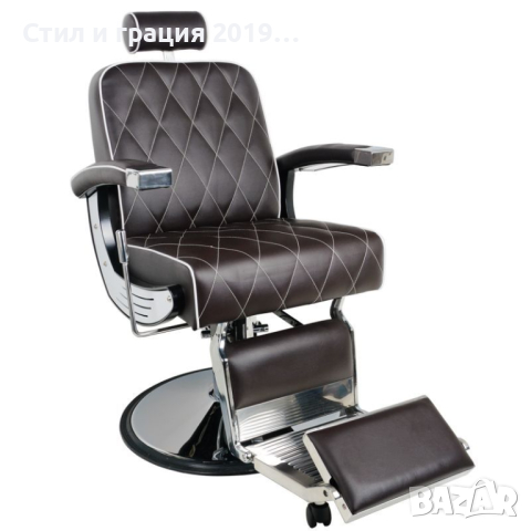 Бръснарски стол Imperial - черен/бордо/кафяв, снимка 6 - Бръснарски столове - 44620413