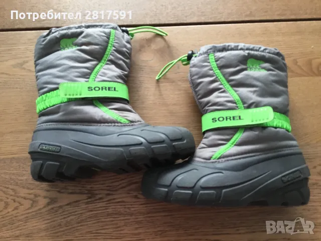 Водонепроницаеми детски ботуши Sorel, тъмно сиви, размер 35, снимка 1