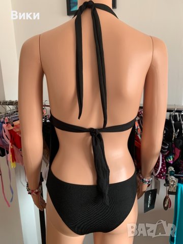 Нов черен бански в размер S, снимка 7 - Бански костюми - 40391392
