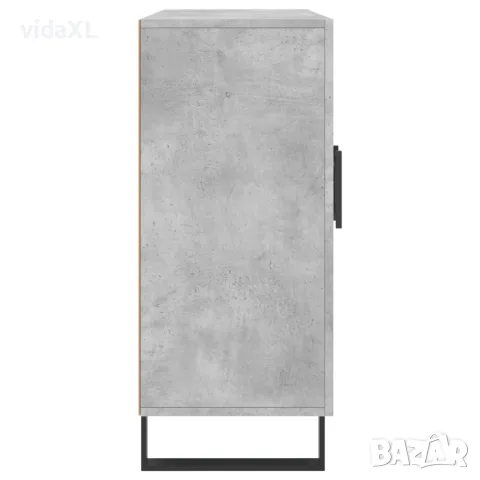 vidaXL Сайдборд, бетонно сив, 90x34x80 см, инженерно дърво, снимка 7 - Бюфети - 56147930
