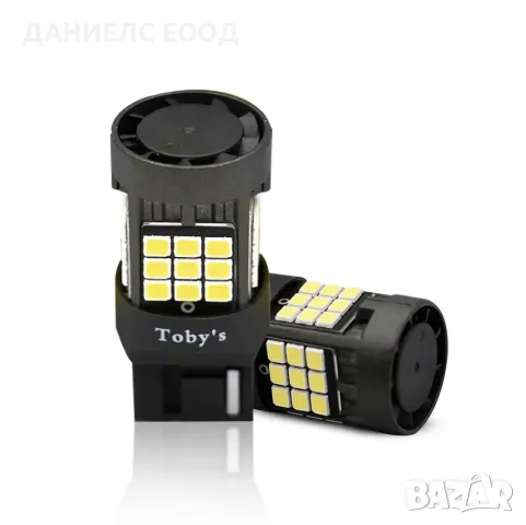 Комплект LED габаритни крушки за кола T20 W21/5W Canbus, 12V.
