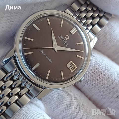 Omega Seamaster Автоматик Тъмно Кафяв Циферблат, Дата, Кал. 562, снимка 7 - Мъжки - 44511832