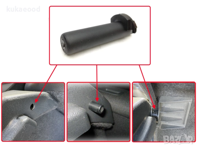 Монтажен щифт за кора на багажник на Opel Astra H, снимка 4 - Части - 51808044