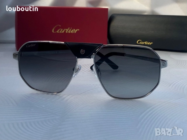 Cartier Мъжки слънчеви очила с кожа 3 цвята, снимка 10 - Слънчеви и диоптрични очила - 51749710