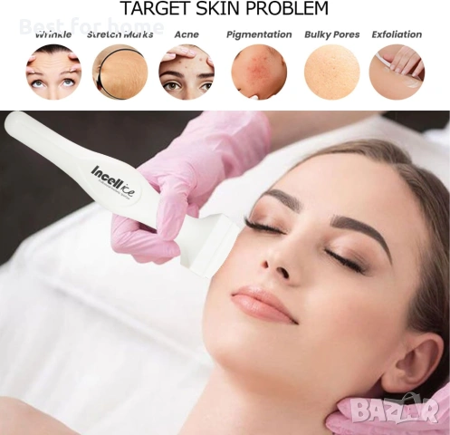 INCELLICE Derma Stamp Derma Stamp 1.5 мм 175 титаниеви игли за коса и брада, снимка 4 - Друга електроника - 53679484