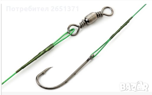 Кука със стоманен повод FTK, 20 броя в опаковка, снимка 7 - Такъми - 33946395