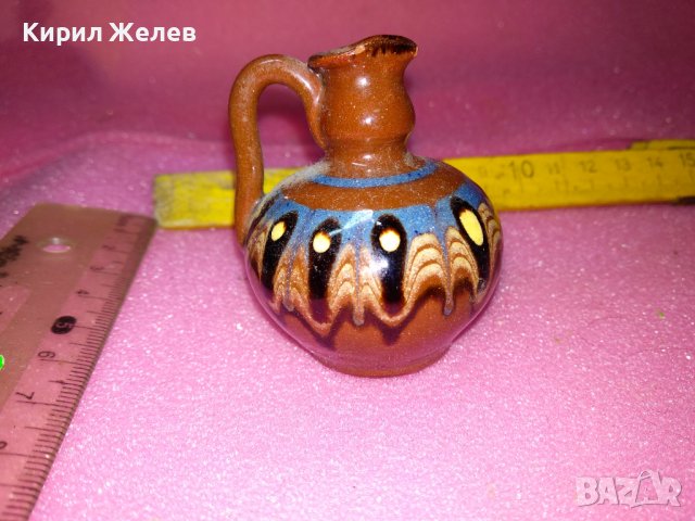 КЕРАМИЧНО БЪРДУЧЕ КАНИЧКА РЪЧНА МАЙСТОРСКА ИЗРАБОТКА ТРАДИЦИОНЕН ЕТНО СУВЕНИР ГЛЕДЖОСАНА ГЛИНА 42887, снимка 2 - Декорация за дома - 44309179