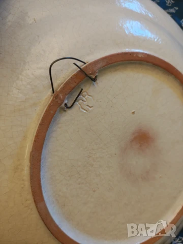 Delft антикварна  оригинална чиния за стена , снимка 5 - Декорация за дома - 51377537