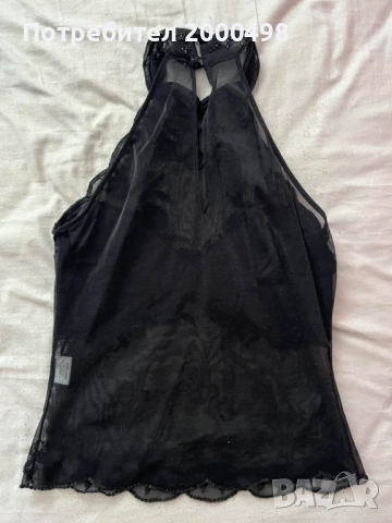 Черен потник / топ, снимка 2 - Потници - 51562429