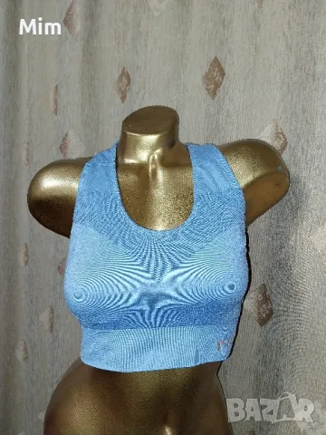 PIERRE ROBERT  L Синьо безшевно бюстие @, снимка 1