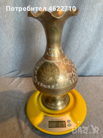  бронзова флорална ваза, снимка 5 - Антикварни и старинни предмети - 52976694