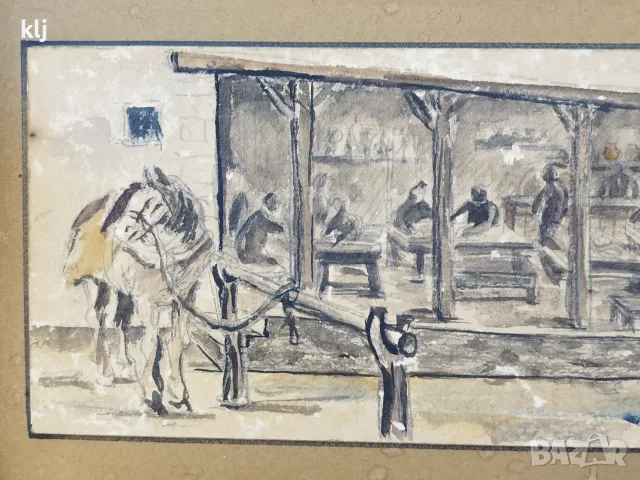 Картина с рисунка на стара кръчма, снимка 3 - Картини - 56184132