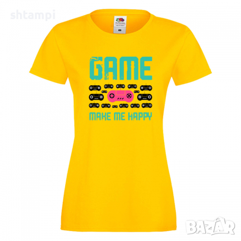 Дамска тениска Game Make Me Happy,Дамска тениска с игри,Геймс, снимка 7 - Тениски - 36190912