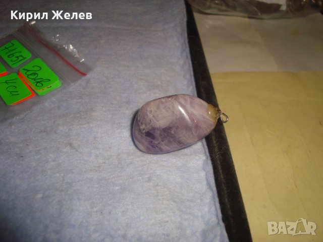 СТАР АРТ ДЕКО СКЪПОЦЕНЕН МЕДАЛЬОН от ШЛИФОВАН НАТУРАЛЕН АМЕТИСТ 71651, снимка 7 - Колиета, медальони, синджири - 35996810