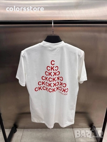 Мъжка бяла тениска Calvin Klein/IM25k, снимка 3 - Тениски - 51576390