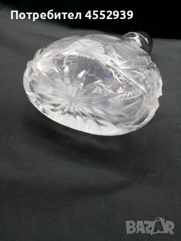 Кристална бутилка и чинийки , снимка 6 - Сервизи - 53740031