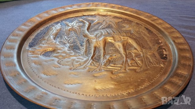 Медно пано - ръчна изработка , снимка 2 - Антикварни и старинни предмети - 42448015