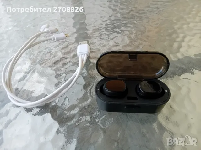 Безжични слушалки + USB кабел, снимка 1 - Bluetooth слушалки - 47401905