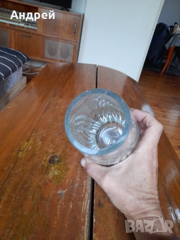 Стара стъклена ваза #18, снимка 4 - Други ценни предмети - 53073058