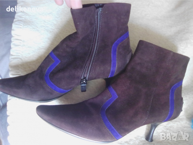 TOD'S Original. Size 38 Страхотни боти. 100% Велур, снимка 2 - Дамски боти - 36193747