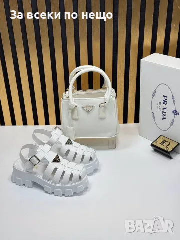 Prada Дамски Сандали Прада - Бели Или Черни Код SEM-243, снимка 10 - Сандали - 55776630