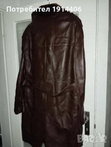 Кожено палто шуба с вълнена подплата и кожена яка, всичко естествена кожа, снимка 11 - Палта - 50585443