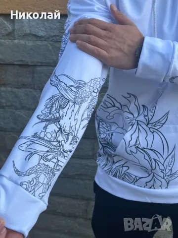 Унисекс худи в два цвята, снимка 3 - Суичъри - 47630479