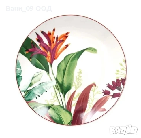 Сервиз за хранене в тропически стил, снимка 4 - Сервизи - 50674058