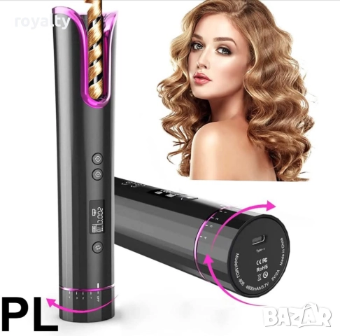 Иновативна напълно автоматична маша за коса с 4 степени на температурата.LED Display ED-HAIR CURLER, снимка 2 - Аксесоари за коса - 51610136
