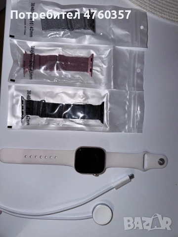 apple watch 10, 42 mm + 3 каишки