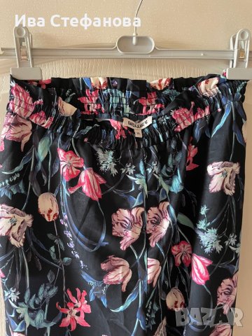 Нов страхотен панталон флорален принт градински цветя лалета , снимка 6 - Панталони - 37791349