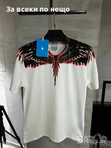 Marcelo Burlon Мъжка Бяла Тениска👕Мъжка Блуза С Къс Ръкав В Бял Цвят Код MensPoint47