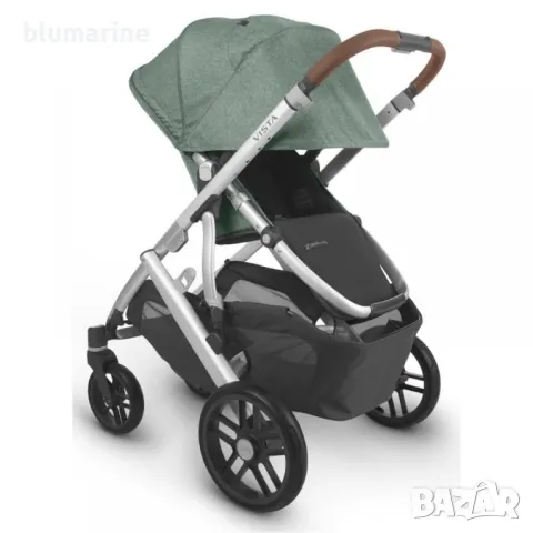 Бебешка количка UPPAbaby VISTA V2 Emmett Green Melange, снимка 6 - Детски колички - 47732077