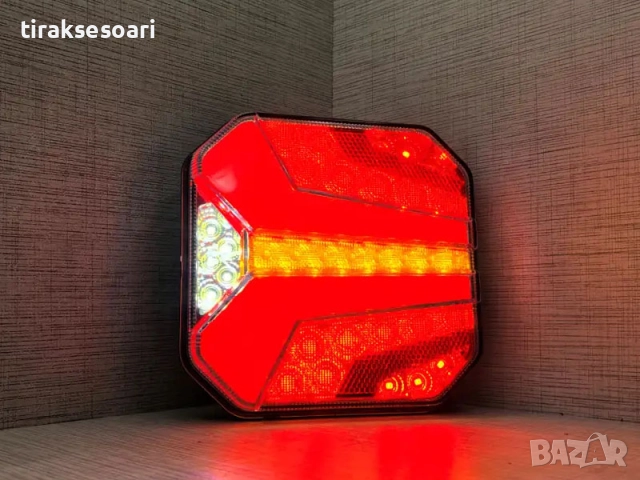 LED стопове DARK – комплект 2 броя с динамичен мигач, черен корпус, снимка 4 - Аксесоари и консумативи - 52448244