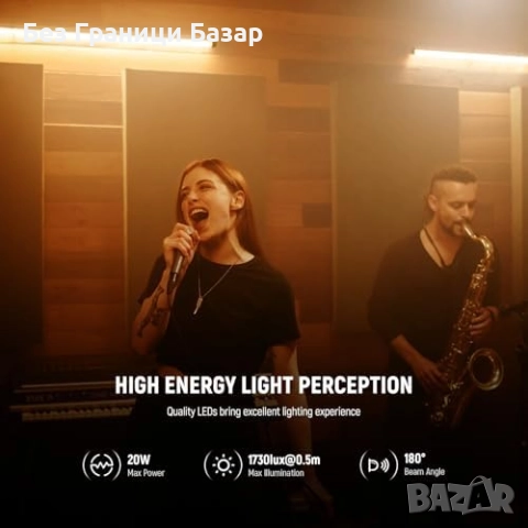 Ново Професионално RGB студийно осветление 200W с дистанционно и ефекти, снимка 3 - Светкавици, студийно осветление - 51758641