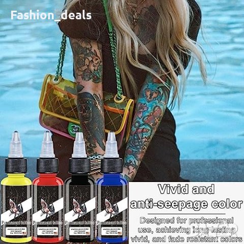 Нови Професионални Мастила за Татус 14+2 Цвята, Водна Основа, 1oz 15ml, снимка 3 - Други - 42629826