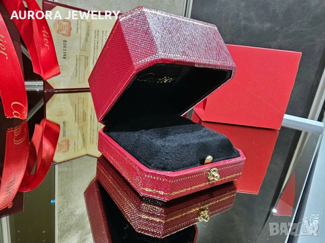 CARTIER Пълен Комплект Кутия и Сертификат за Пръстен, снимка 3 - Бижутерийни комплекти - 52833365