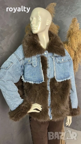 Дамско Зимно Яке Деним Парка