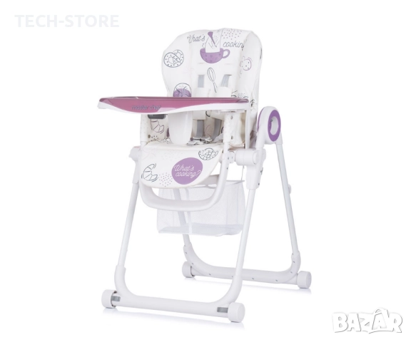 Детско столче за хранене Chipolino Master Chef, люляк , снимка 7 - Столчета за хранене - 51465863