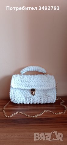 Плетена чанта  ръчна изработка, снимка 5 - Чанти - 40634728